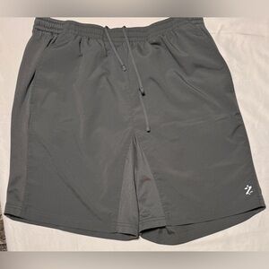 (L) IZOD Athletic Shorts Grey with Mesh on Sides and Inner Thighs